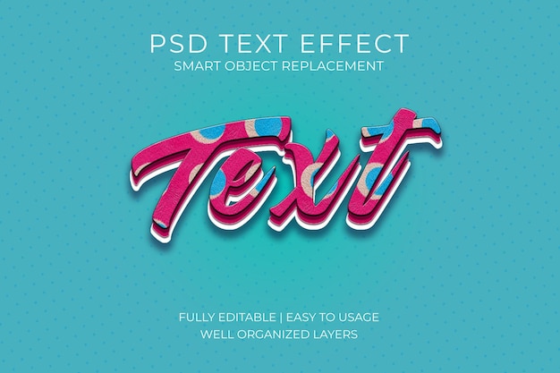 Text 3D Texture Full Editable PSD