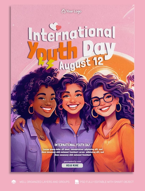 TEMPLATE International Youth Day social media post