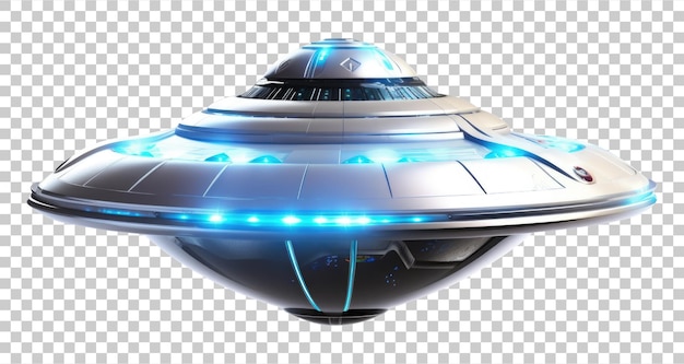 PSD unidentified flying object ufo isolated on transparent background