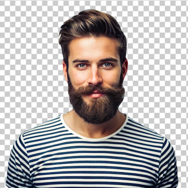 PSD young crazy bearded man