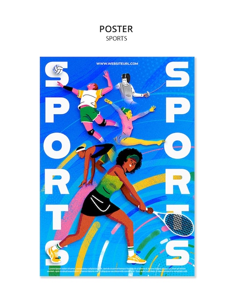 PSD gratuit conception du modèle des jeux olympiques