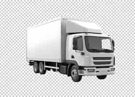 PSD gratuit modèle de camion boîte isolée