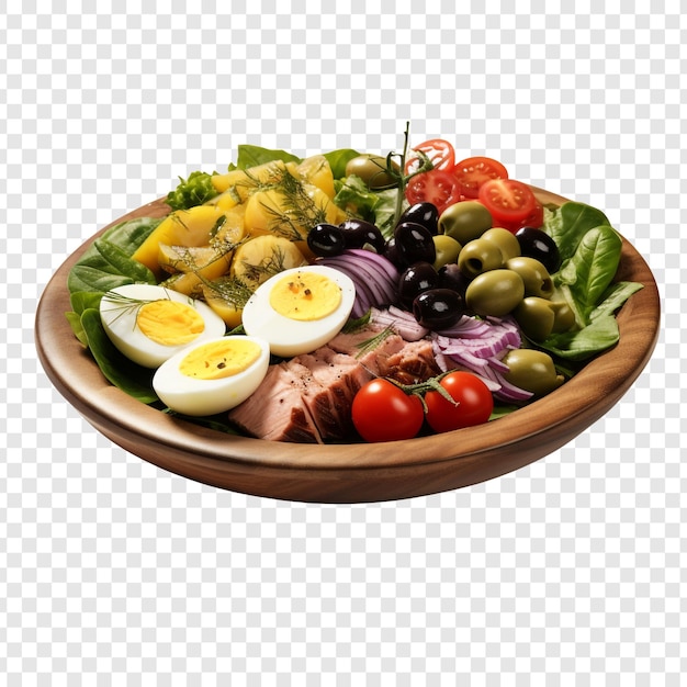 PSD gratuit salade de nicoise isolée sur un fond transparent