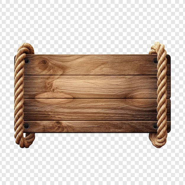 PSD grátis insignia de madeira com cordas isolada sobre um fundo transparente