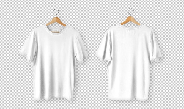 PSD grátis pacote isolado de camiseta branca vista frontal