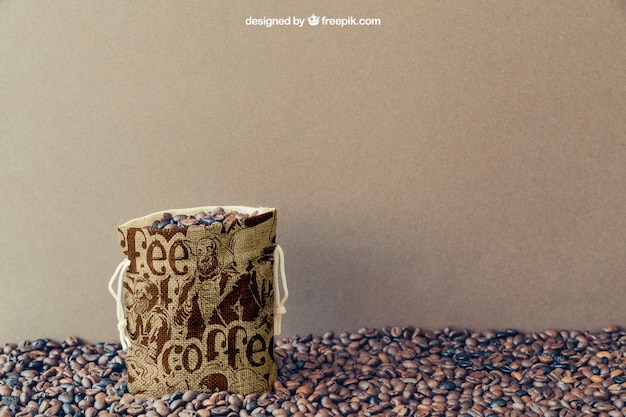 PSD grátis saco de grãos de café