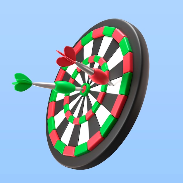 Casino darts pictogram render