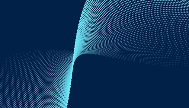 PSD gratuito concepto de fondo de onda digital de tecnologíahermosa textura de puntos ondulantes de movimiento con partículas enfocadas brillantes color editable