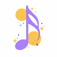 PSD gratuito coloridas notas musicales