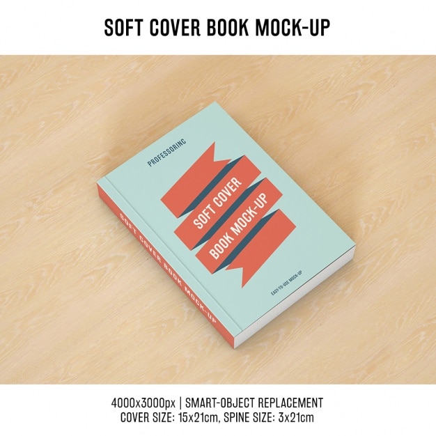 PSD gratuito diseño de mock up de cubierta de libro