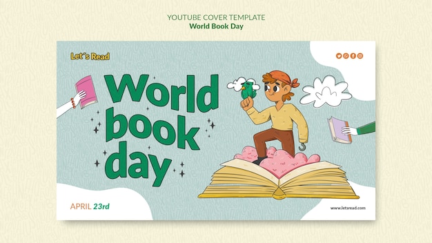PSD gratuito diseño de plantilla del día mundial del libro