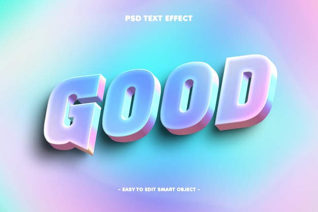 PSD gratuito estilo holográfico buen efecto de texto editable
