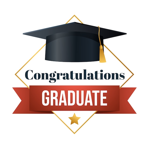 PSD gratuito felicitaciones a los graduados ilustración