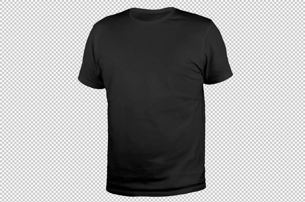 Geïsoleerde gewone effen zwarte T-shirt