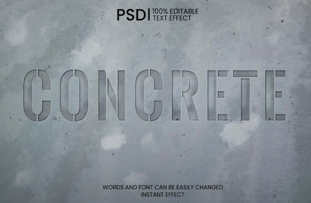 Gratis PSD grijs beton teksteffect