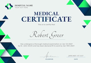 plantilla de certificado médico
