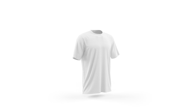 Plantilla de maqueta de camiseta blanca aislada, vista frontal