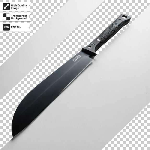 PSD couteau de machette psd sur fond transparent avec couche de masque modifiable