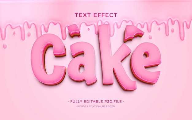 Conception d'effet de texte de gâteau