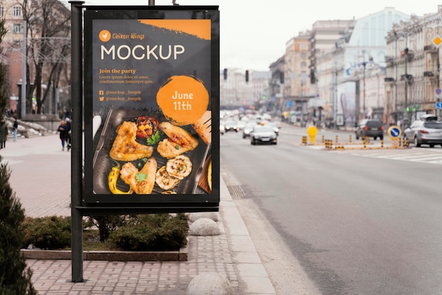 City Food Billboard-Mock-up