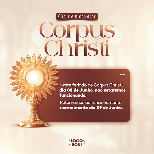 PSD anúncio de mídia social corpus christi em português