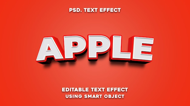 PSD apple text style-effekt
