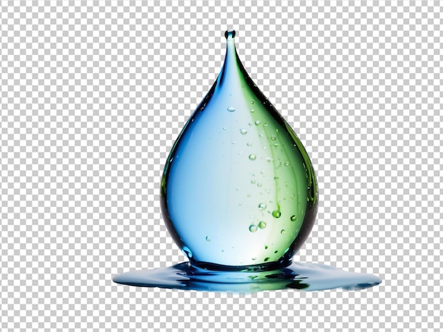 PSD une goutte d'eau bleue et verte