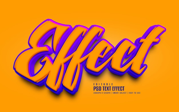 PSD efecto efecto de texto psd editable