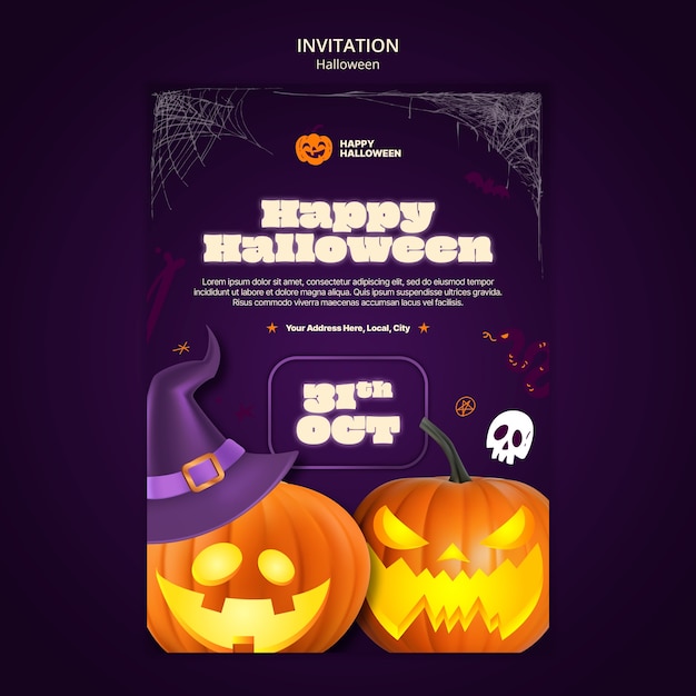 Einladungsvorlage für Halloween-Feier