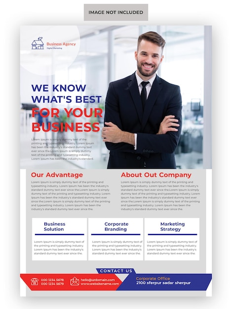 PSD folleto de negocios de agencia de marketing creativo.