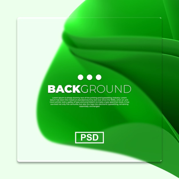 PSD fond d'écran abstrait 3d vert couleur