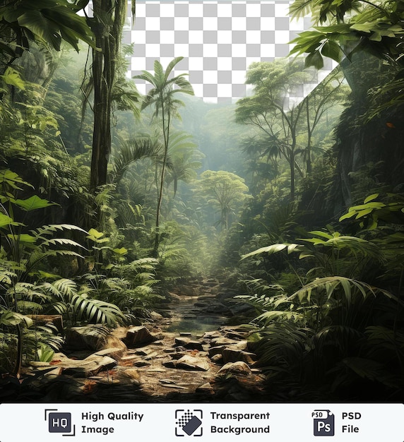 PSD imagem psd fotográfica realista da expedição da selva do explorer_s