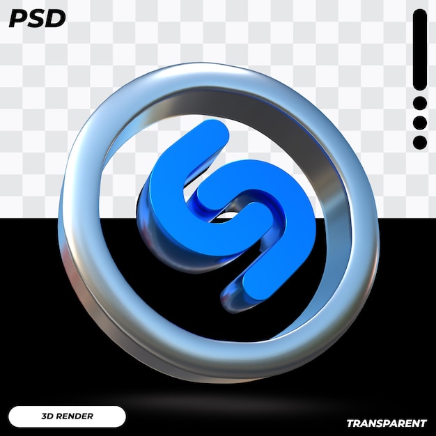 PSD icono de shazam 3d