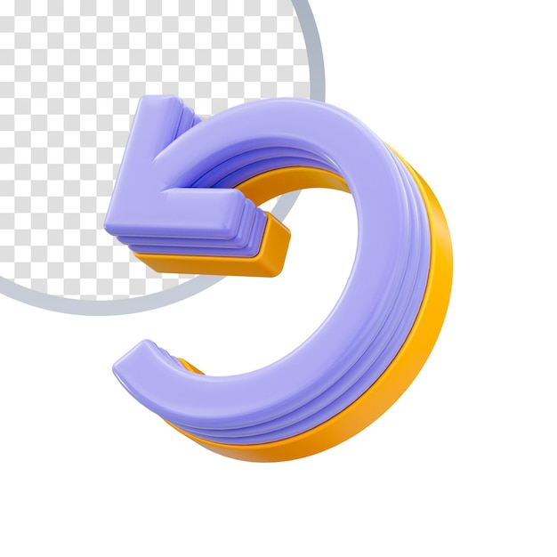 icona di rotazione concetto di rendering 3d su sfondo bianco