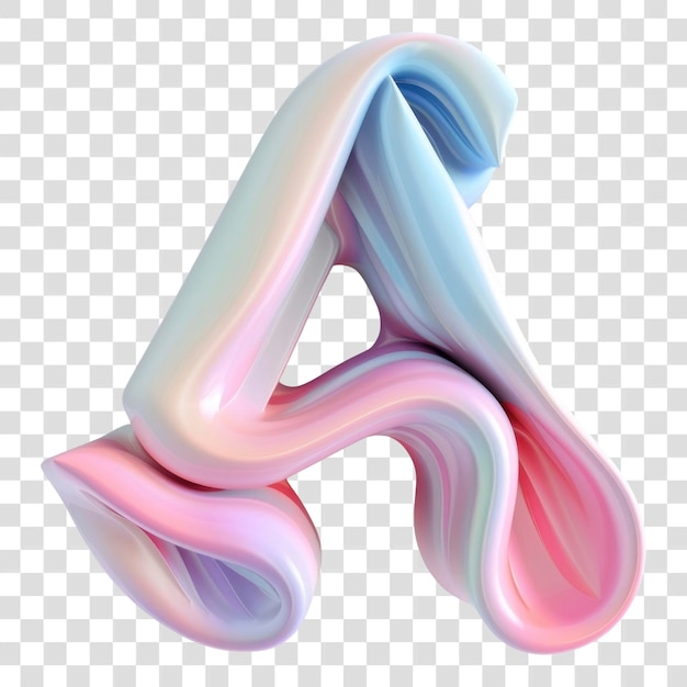 PSD letra abstrata 3d colorida a