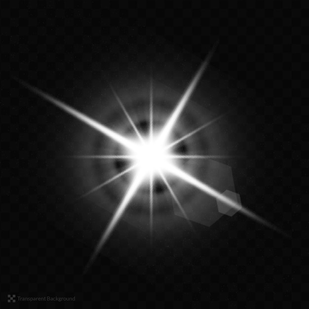 PSD lens flare set faisceau de lumière blanche ray