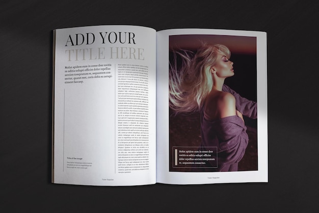 PSD maqueta de revista con contenido personalizable editable 03