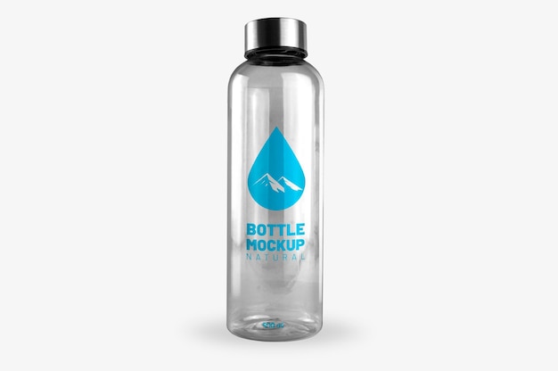 Maquete de garrafa transparente