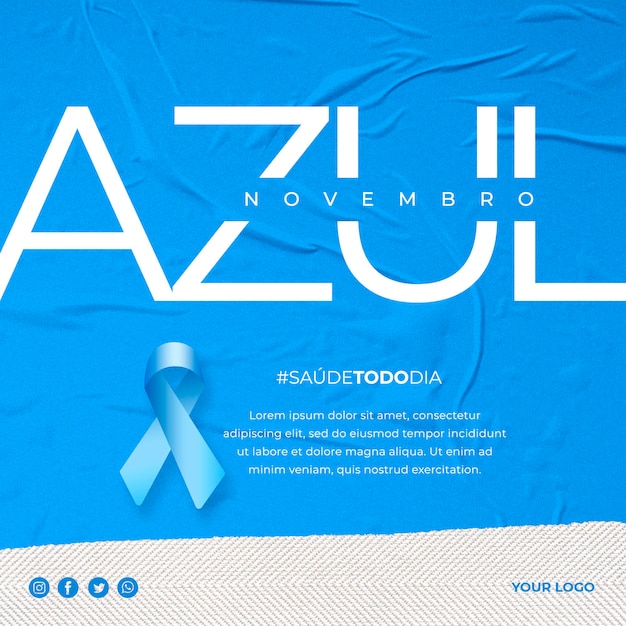 PSD novembro azul au brésil post instagram sensibilisation au cancer de la prostate