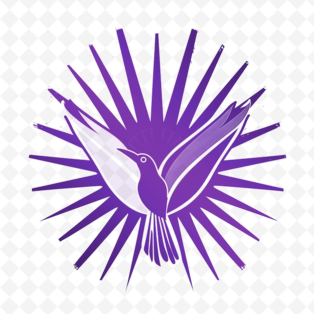 PSD un pájaro con un pico púrpura está en un fondo blanco