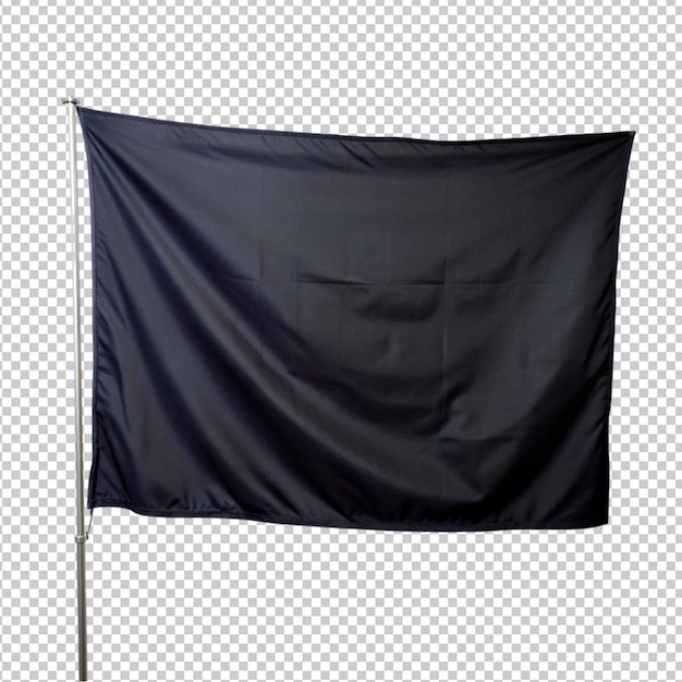 PSD psd einer schwarzen flagge auf durchsichtigem hintergrund