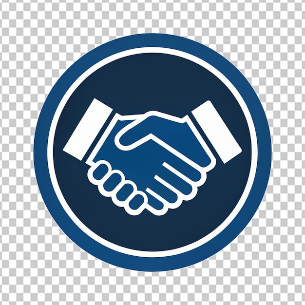 PSD psd eines handschlag-ikon-konzepts eines partnerschaftsabkommens auf transparentem hintergrund