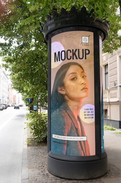 PSD publicité de rue avec photo de femme