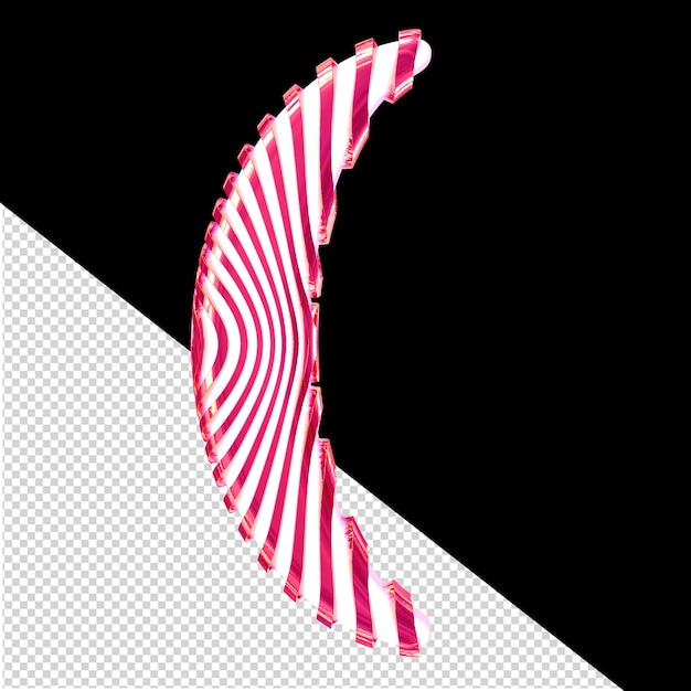PSD weißes symbol mit rosa vertikalen ultraschlanken riemen