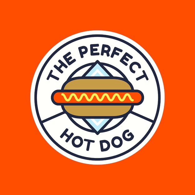 Vetor grátis desenho do logotipo do cachorro-quente