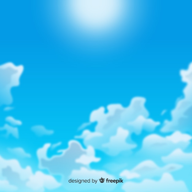Vetor grátis fundo de céu azul realista