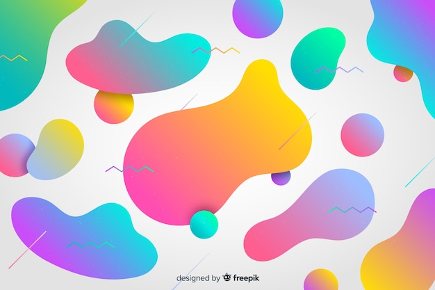 Vetor grátis fundo de formas de fluxo colorido abstrato