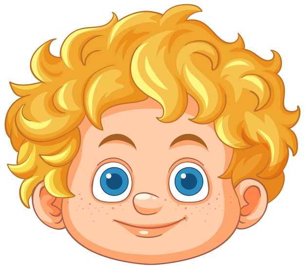 Vetor grátis ilustração do menino loiro sorridente