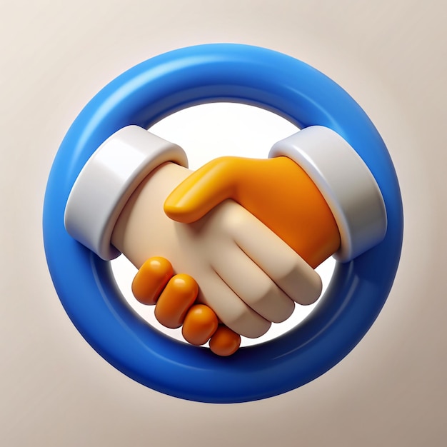 Vetor logotipo da parceria de apertar de mão
