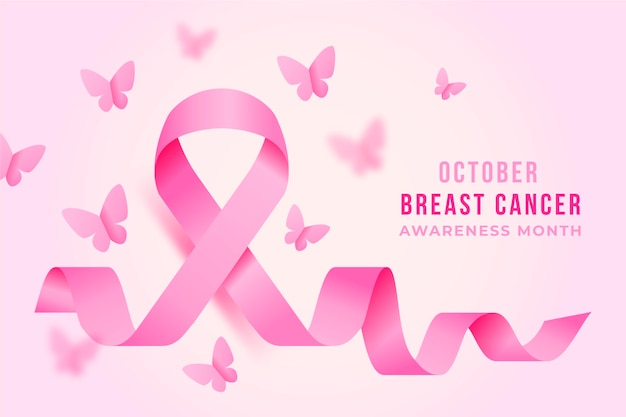 Concetto di mese di consapevolezza del cancro al seno